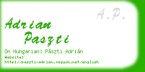 adrian paszti business card